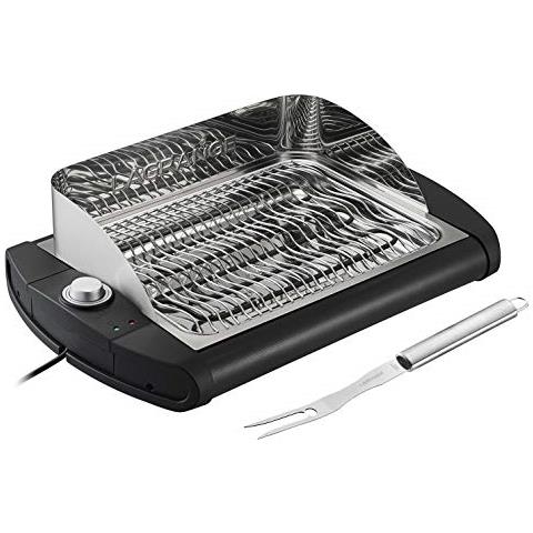 319004 Grill da Tavolo Elettrico 2300W Nero, Acciaio Inossidabile Barbecue e bistecchiera - Foto 1