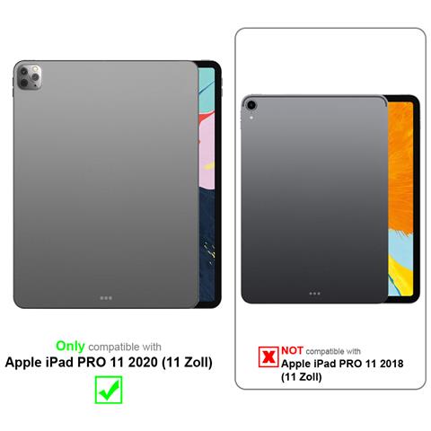 Cadorabo Custodia Per Tablet Compatibile Con Apple Ipad Pro 11 (11"" Zoll) 2020 In Blu Scuro Jersey - Coperchio Protettiva Ultra Sottile Con Funzione Auto Wake Up E Stand - Foto 2