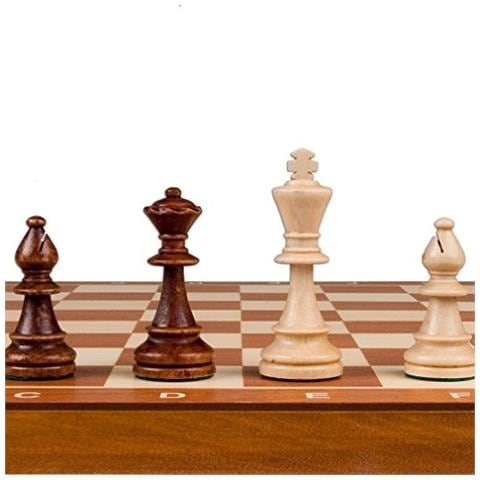 Set Di Scacchi Da Torneo Professionale Europeo Fatto A Mano Da Con Custodia In Legno - Pezzi Degli Scacchi In Legno Intagliato A Mano E Scatola Di Immagazzinaggio Per Conservare Tutti I Pezzi - Foto 2