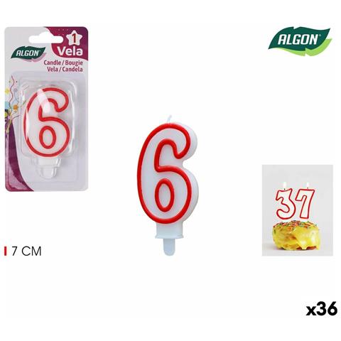 Set Di Candele Algon Rosso (36 Unità) - Foto 1