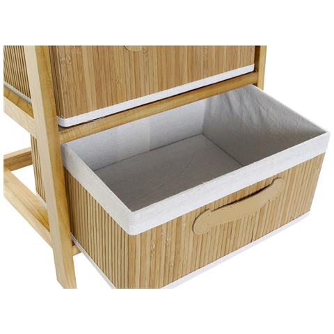 Cassettiera Naturale Bambù Legno Di Paulownia 42 X 32 X 45 Cm - Foto 2