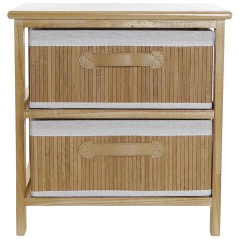 Cassettiera Naturale Bambù Legno Di Paulownia 42 X 32 X 45 Cm - Foto 4
