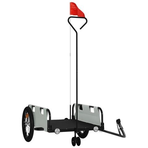 Rimorchio Da Bici Grigio Oxford E Ferro - Foto 1