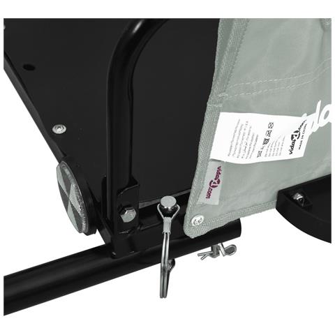 Rimorchio Da Bici Grigio Oxford E Ferro - Foto 9