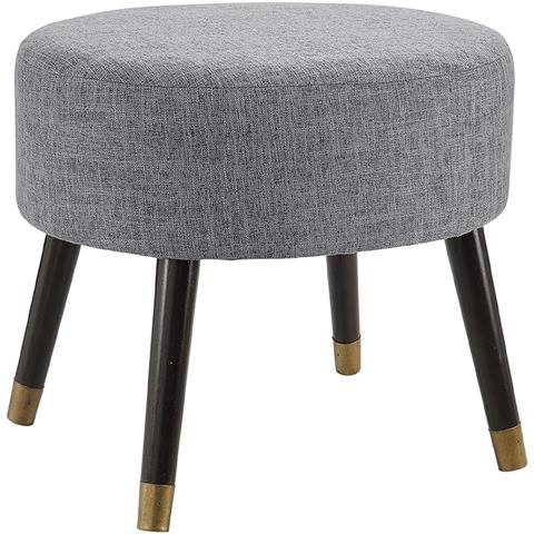 HOMCOM Sgabello pouf poggiapiedi rotondo con contenitore gambe in