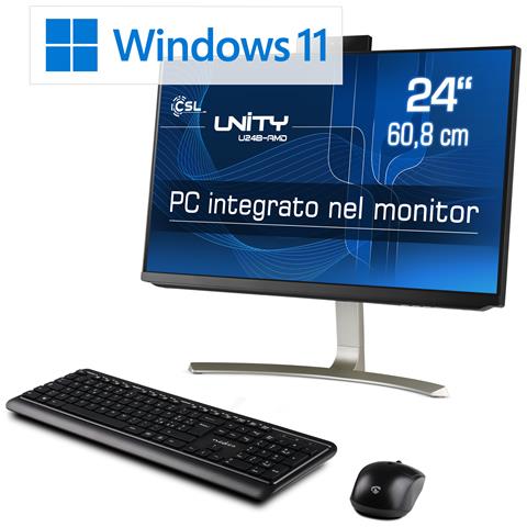 CSL COMPUTER - All-In-One Unity U24B-AMD Monitor 22.8" Full HD AMD ...