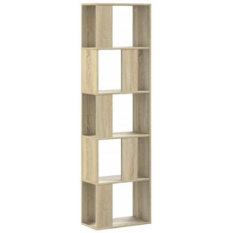 Libreria 5 Ripiani Rovere Sonoma 45x23,5x162,5cm Multistrato - Foto 2