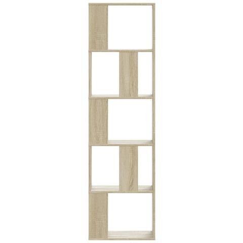 Libreria 5 Ripiani Rovere Sonoma 45x23,5x162,5cm Multistrato - Foto 3