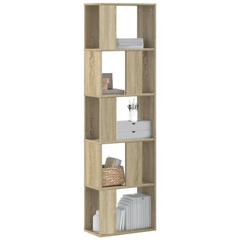 Libreria 5 Ripiani Rovere Sonoma 45x23,5x162,5cm Multistrato - Foto 1