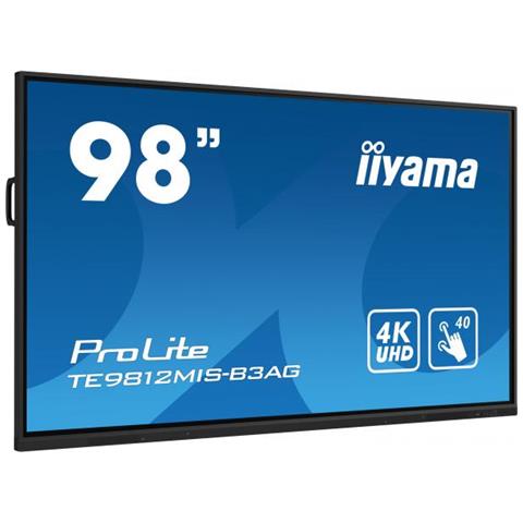 Te9812mis-b3ag Visualizzatore Di Messaggi Design Chiosco 2,49 M (98"") Lcd Wi-fi 400 Cd /m 4k Ultra Hd Nero Touch Screen Processore Integrato Android 11 24/7 - Foto 2