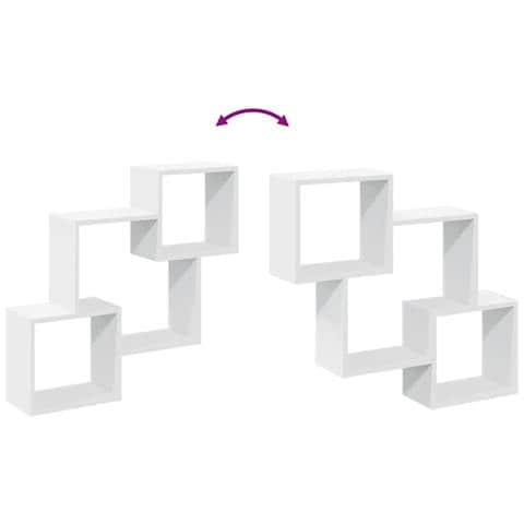 Mobile A Parete 78x18x71 Cm Bianco In Legno Multistrato - Foto 2