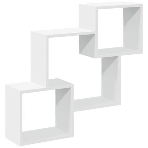 Mobile A Parete 78x18x71 Cm Bianco In Legno Multistrato - Foto 1
