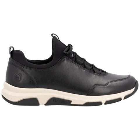 Black Casual Closed Ladies Shoes Sneakers Pelle Scarpe Donna Nero Eu 37, D1s00-00 - Foto 3