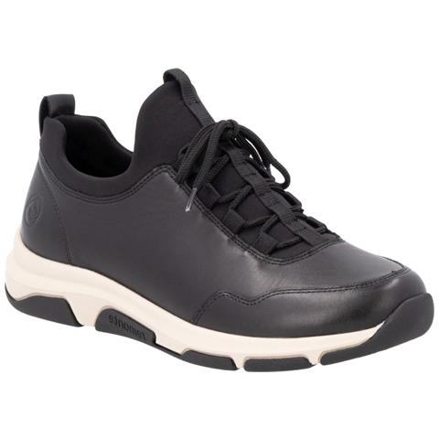 Black Casual Closed Ladies Shoes Sneakers Pelle Scarpe Donna Nero Eu 37, D1s00-00 - Foto 1
