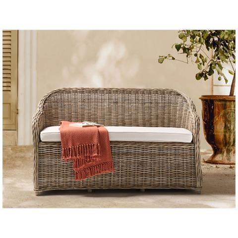 Divano 2,5 Posti Rattan Naturale Susua - Foto 1
