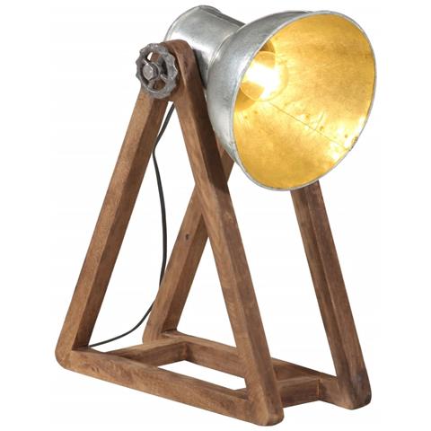 Lampada Da Scrivania 25 W Argento Vintage 30x17x40 Cm E27 - Foto 1