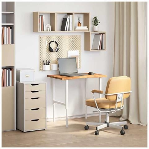 Piano Scrivania Marrone Chiaro 80x60x2,5 Cm In Rovere Massello - Foto 3