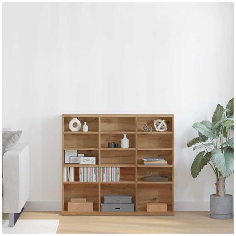 Mobile Porta Cd Artigianale 100x23x89,5 Cm Legno Multistrato - Foto 3