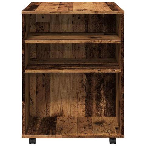 Armadietto Con Ruote Legno Antico 60x53x72cm In Truciolato - Foto 10