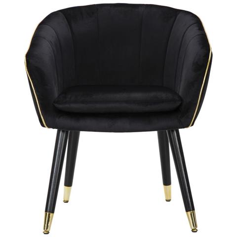 Poltrona Mf317 - Nero - Legno - 62x58x78 Cm - Foto 2