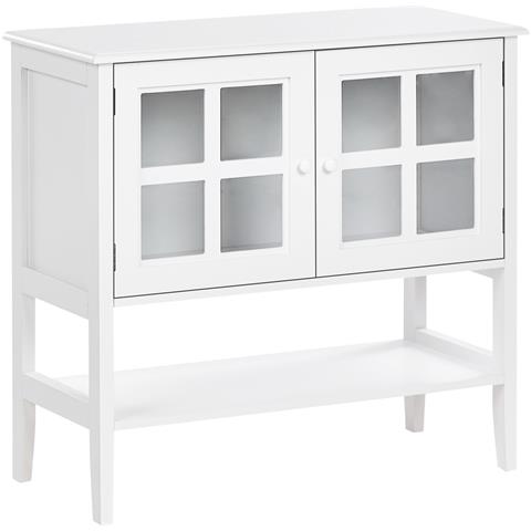 Credenza Espositiva In Vetro Con Ripiano Inlet 80 Cm Bianco - Foto 2