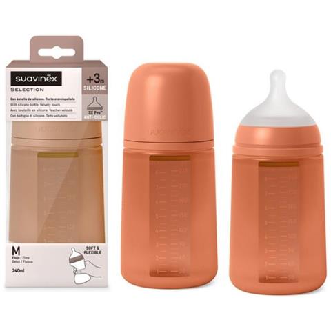 Suavinex Selection Biberon Silicone 240Ml Orange Sunset Flu - Foto 1