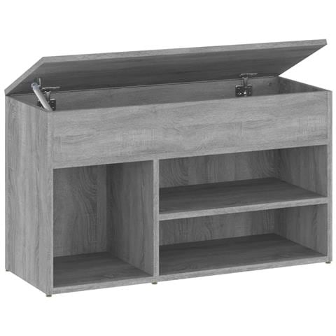Lusso Casadino - Scarpiera Grigio Sonoma 80x30x45 Cm In Legno Multistrato - Foto 1