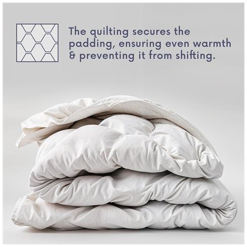 Piumino Universale 210x260 Cm 250 Gr | Imbottitura In Ovatta Soft | Microfibra Anallergica Bianca | Per Tutte Le Stagioni - Foto 5