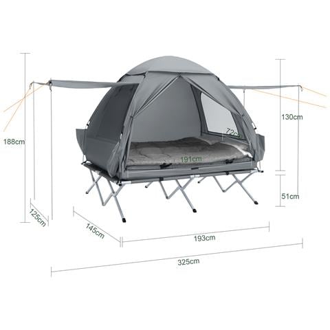 Tenda Pieghevole 193x145x188cm Ogs32-l-hg - Foto 2