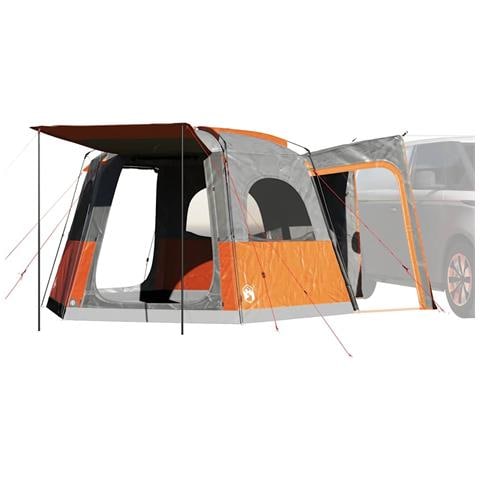 Tenda da Campeggio 4 Persone Grigio e Arancione Impermeabile - Foto 1