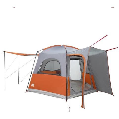 Tenda da Campeggio 4 Persone Grigio e Arancione Impermeabile - Foto 2