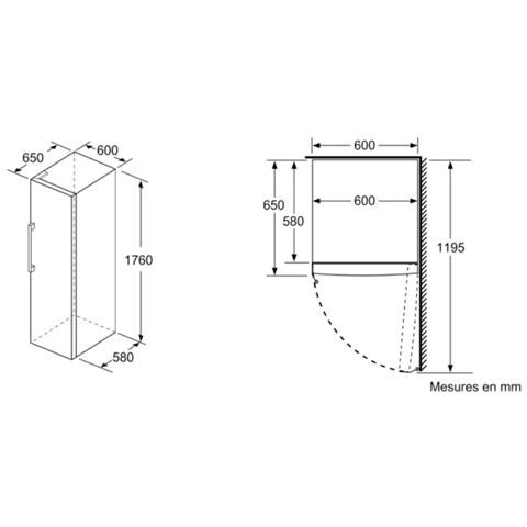 Congelatore Verticale Serie 4 GSN33FWEV Bianco 225L - Foto 5