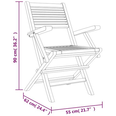 Set da Pranzo per Giardino 5 pz in Legno Massello di Teak - Foto 9