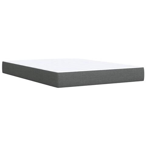 Giroletto a Molle con Materasso Grigio Scuro 160x200 cm Tessuto - Foto 9