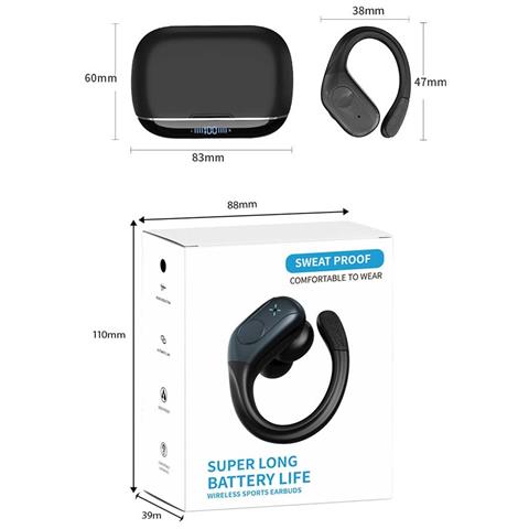 Auricolari Wireless Sportivi Con Cancellazione Del Rumore E Gancio - 45 Ore Di Riproduzione, Bluetooth 5.4 - Foto 2