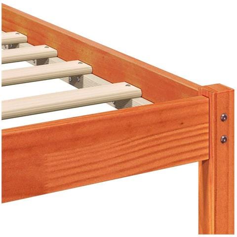 Struttura del letto con testiera Cera marrone 80 x 210 cm - Foto 9