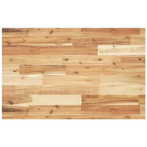Piano Tavolo Rettangolare 140x50x4cm Legno Massello di Acacia - Foto 1