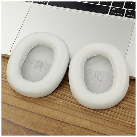 2 Cuscinetti Auricolari In Pelle Di Agnello Compatibili Con Cuffie Anc B&o Beoplay H95 - Cuscinetti Auricolari In Memory Foam Beige - Foto 7