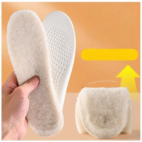 Plantari Termici In 100% Lana - Solette In Lattice Calde E Confortevoli (1 Paio) S - Foto 2