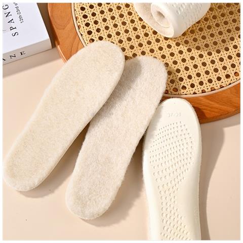 Plantari Termici In 100% Lana - Solette In Lattice Calde E Confortevoli (1 Paio) S - Foto 5