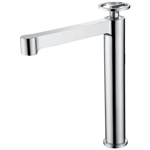 Imex Miscelatore Monocomando Alto Per Lavabo In Ottone Cromato Cartuccia Ceramica Ø26 Mm Set 2 Flessibili 3-8 Inclusi Altezza 272 Mm Canna 180 Mm Modello Bdc033-3 - Foto 2