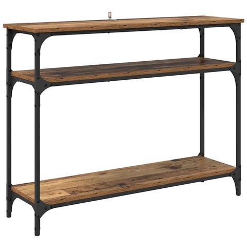 Tavolo consolle con lo scaffale Legno vecchio 100 x 29 x 75 cm - Foto 1