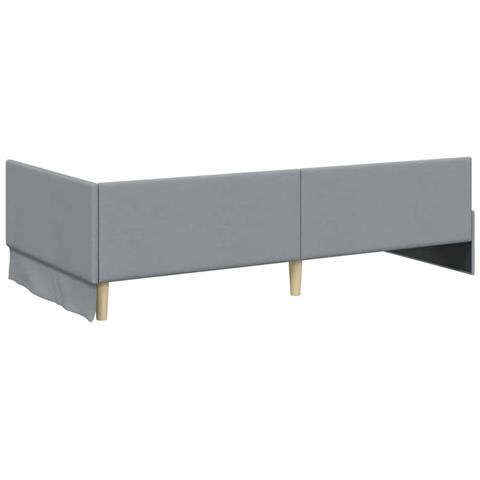 Struttura Letto Angolare con Materasso 2 pcs Grigio chiaro - Foto 9