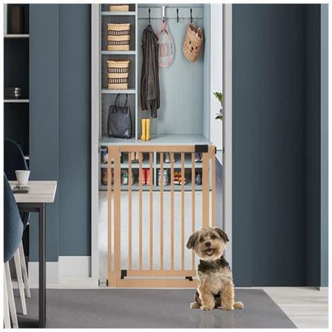 Bettacare Cancelletto Elegance In Legno, Naturale, 87cm - 95cm, Cancelletto Di Sicurezza A Pressione, Passaggio Extra Largo Di 65cm - Foto 4