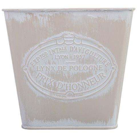 Cestino In Metallo Bianco 14,5x13x10,5 - Foto 2