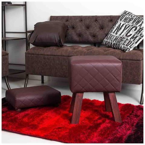 Sgabello Imbottito Marrone 36x30x47h - Foto 2