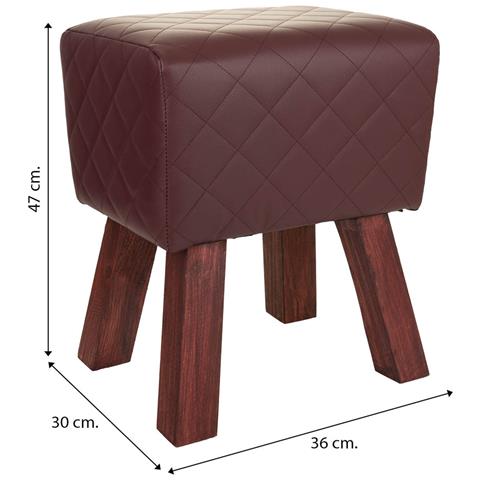 Sgabello Imbottito Marrone 36x30x47h - Foto 6