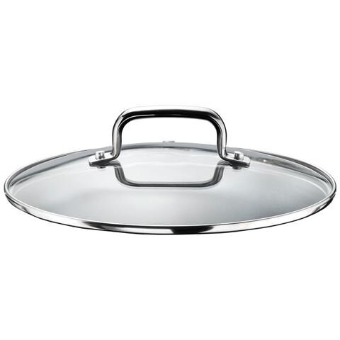 Coperchio in Vetro Temperato 30 cm ST1 - Con Bordo in Acciaio Inox e Valvola di Sfiato - Resistente agli Shock Termici - Foto 1