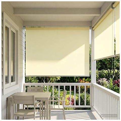 Voletta a rullo con protezione UV Crema 120 x 140 cm Poliestere - Foto 2