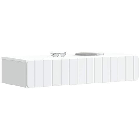 Tavolino da Parete Laterale Bianco 87,5 x 34,5 x 17 cm - Foto 2